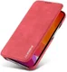 LC.IMEEKE Apple iPhone 12 / 12 Pro Hoesje Retro Portemonnee Rood afbeelding 1