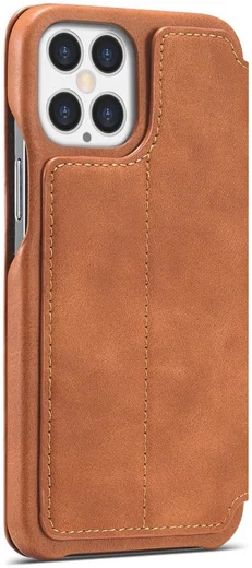 LC.IMEEKE Apple iPhone 12 Pro Max Hoesje Retro Portemonnee Bruin afbeelding 5