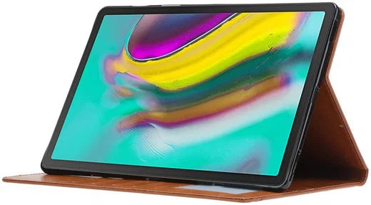 Samsung Galaxy Tab A 8.4 (2020) Portemonnee Tri-Fold Hoes Bruin afbeelding 4
