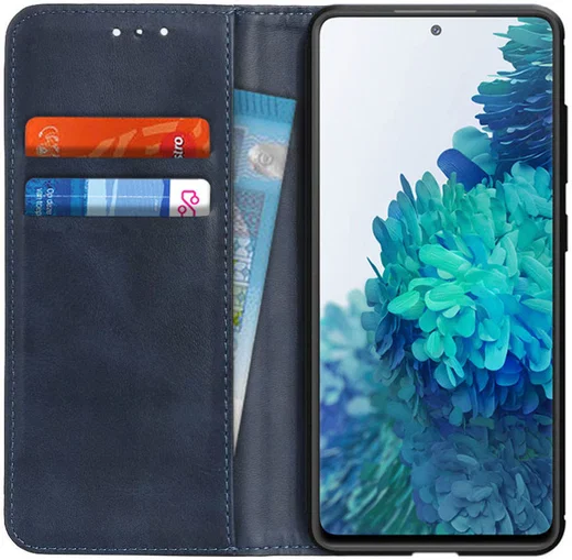 Samsung Galaxy S20 FE Hoesje Portemonnee Splitleer Blauw afbeelding 1