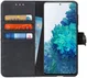 Samsung Galaxy S20 FE Hoesje Vintage Wallet Book Case Zwart afbeelding 1