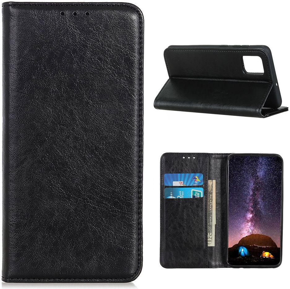 Samsung Galaxy S20 FE Crazy Horse Leather Wallet Case Zwart afbeelding 3
