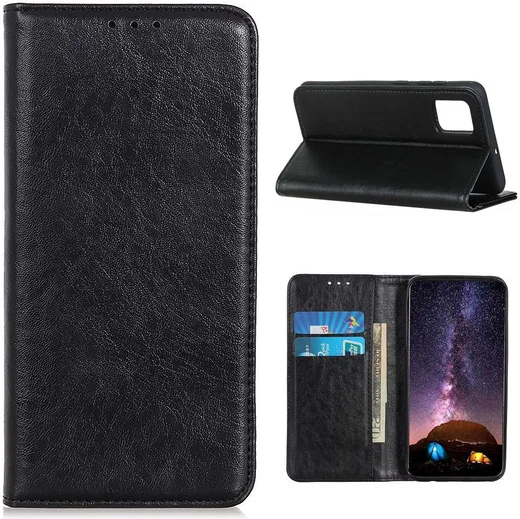 Samsung Galaxy S20 FE Crazy Horse Leather Wallet Case Zwart afbeelding 3