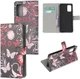 Samsung Galaxy S20 FE Portemonnee Hoesje Print Roze Vlinders afbeelding 3
