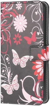 Samsung Galaxy S20 FE Portemonnee Hoesje Print Roze Vlinders