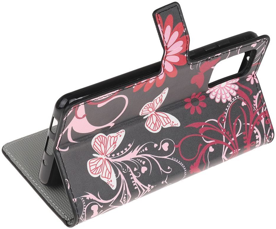 Samsung Galaxy S20 FE Portemonnee Hoesje Print Roze Vlinders afbeelding 4