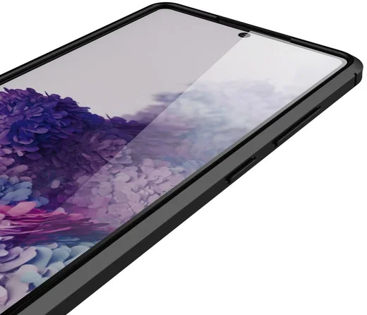 Samsung Galaxy S20 FE Litchi Hoesje TPU met Leren Textuur Zwart afbeelding 6