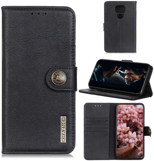 Motorola Moto G9 Play / Moto E7 Plus Hoesje Portemonnee Vintage Zwart afbeelding 2