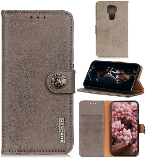 Motorola Moto G9 Play / Moto E7 Plus Hoesje Portemonnee Vintage Grijs afbeelding 2