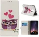 Motorola Moto G9 Play / Moto E7 Plus Wallet Hoesje met Uilen Print afbeelding 1
