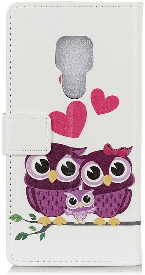 Motorola Moto G9 Play / Moto E7 Plus Wallet Hoesje met Uilen Print afbeelding 2