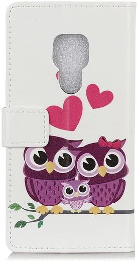 Motorola Moto G9 Play / Moto E7 Plus Wallet Hoesje met Uilen Print afbeelding 2