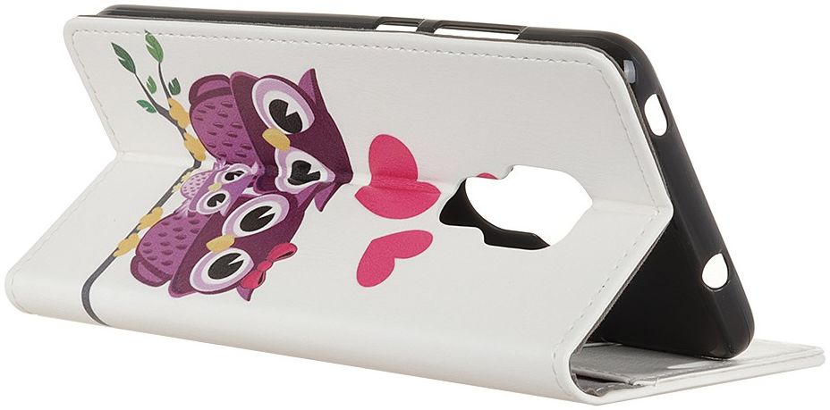 Motorola Moto G9 Play / Moto E7 Plus Wallet Hoesje met Uilen Print afbeelding 3
