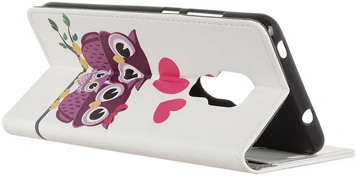 Motorola Moto G9 Play / Moto E7 Plus Wallet Hoesje met Uilen Print afbeelding 3