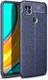 Xiaomi Redmi 9C  Litchi Hoesje TPU Met Leren Textuur Blauw afbeelding 1