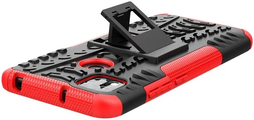 Xiaomi Redmi 9C Robuust Hybride Hoesje Rood afbeelding 7