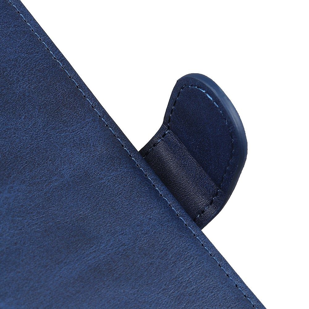 Google Pixel 5 Hoesje Wallet Stand Kunst Leer Blauw afbeelding 10