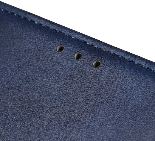 Google Pixel 5 Hoesje Wallet Stand Kunst Leer Blauw afbeelding 11