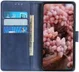 Google Pixel 5 Hoesje Wallet Stand Kunst Leer Blauw afbeelding 2