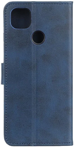 Google Pixel 5 Hoesje Wallet Stand Kunst Leer Blauw afbeelding 6