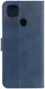 Google Pixel 5 Hoesje Wallet Stand Kunst Leer Blauw afbeelding 6