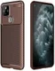 Google Pixel 5 Hoesje Geborsteld Carbon Bruin afbeelding 1