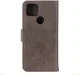 Google Pixel 4A 5G Hoesje Portemonnee met Drukknoop Sluiting Grijs afbeelding 5