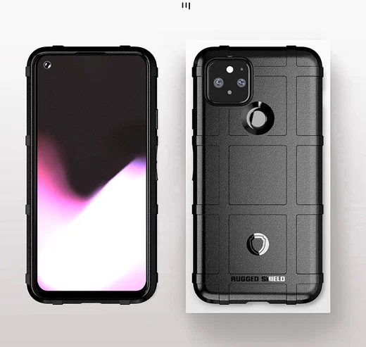 Google Pixel 5 Hoesje Shock Proof Rugged Shield Zwart afbeelding 8