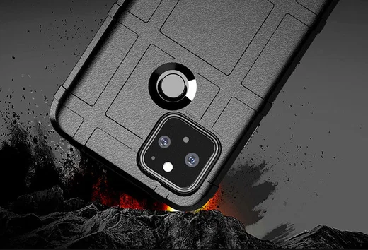 Google Pixel 5 Hoesje Shock Proof Rugged Shield Grijs afbeelding 3