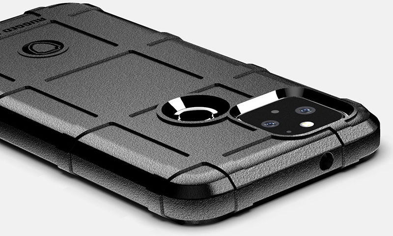 Google Pixel 5 Hoesje Shock Proof Rugged Shield Grijs afbeelding 4