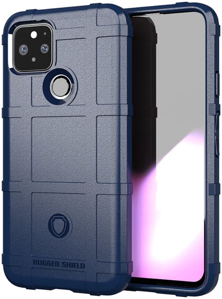 Google Pixel 5 Hoesje Shock Proof Rugged Shield Blauw afbeelding 1