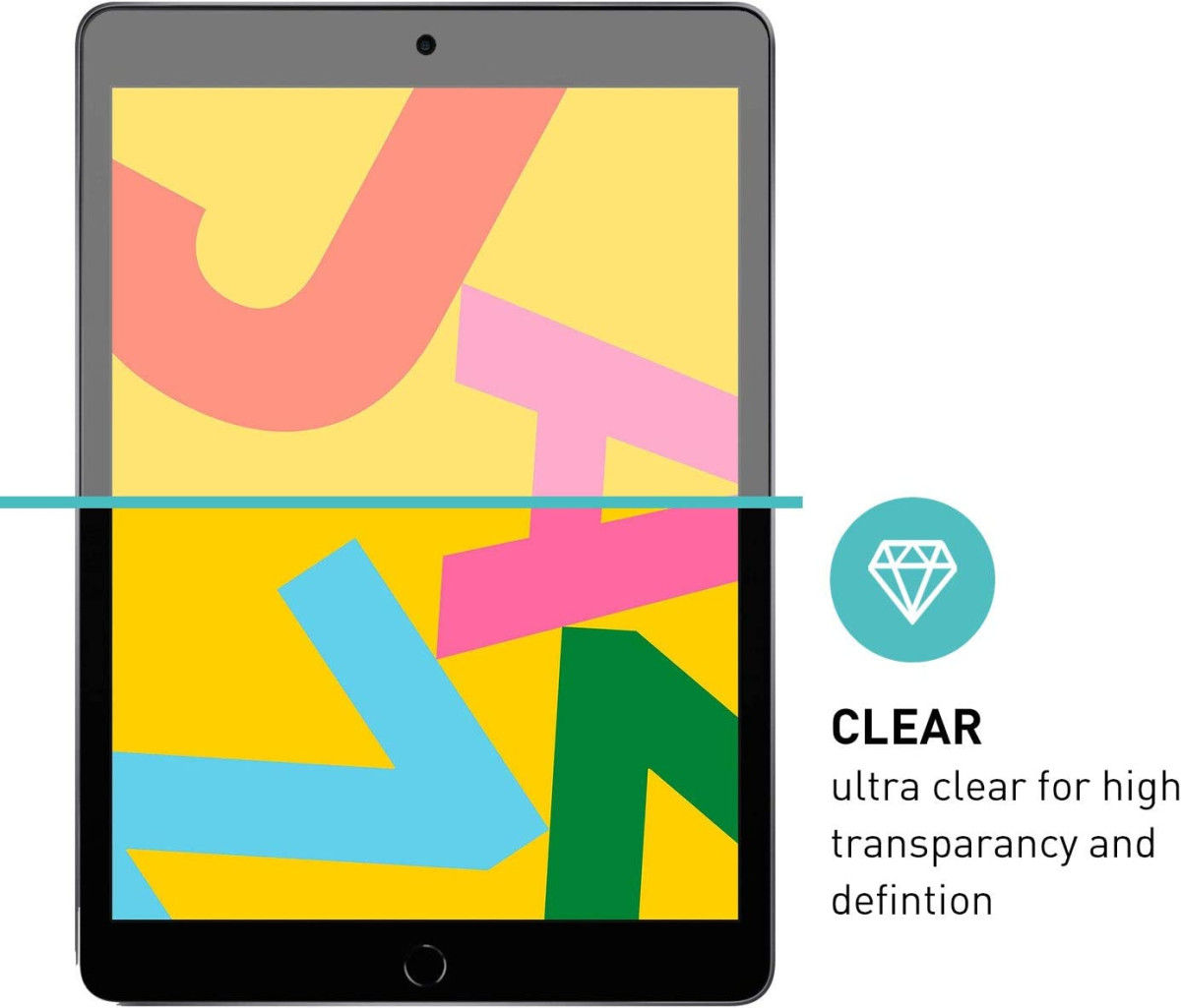 Apple iPad 10.2 (2019/2020/2021) Screenprotector Clear Display Folie afbeelding 2