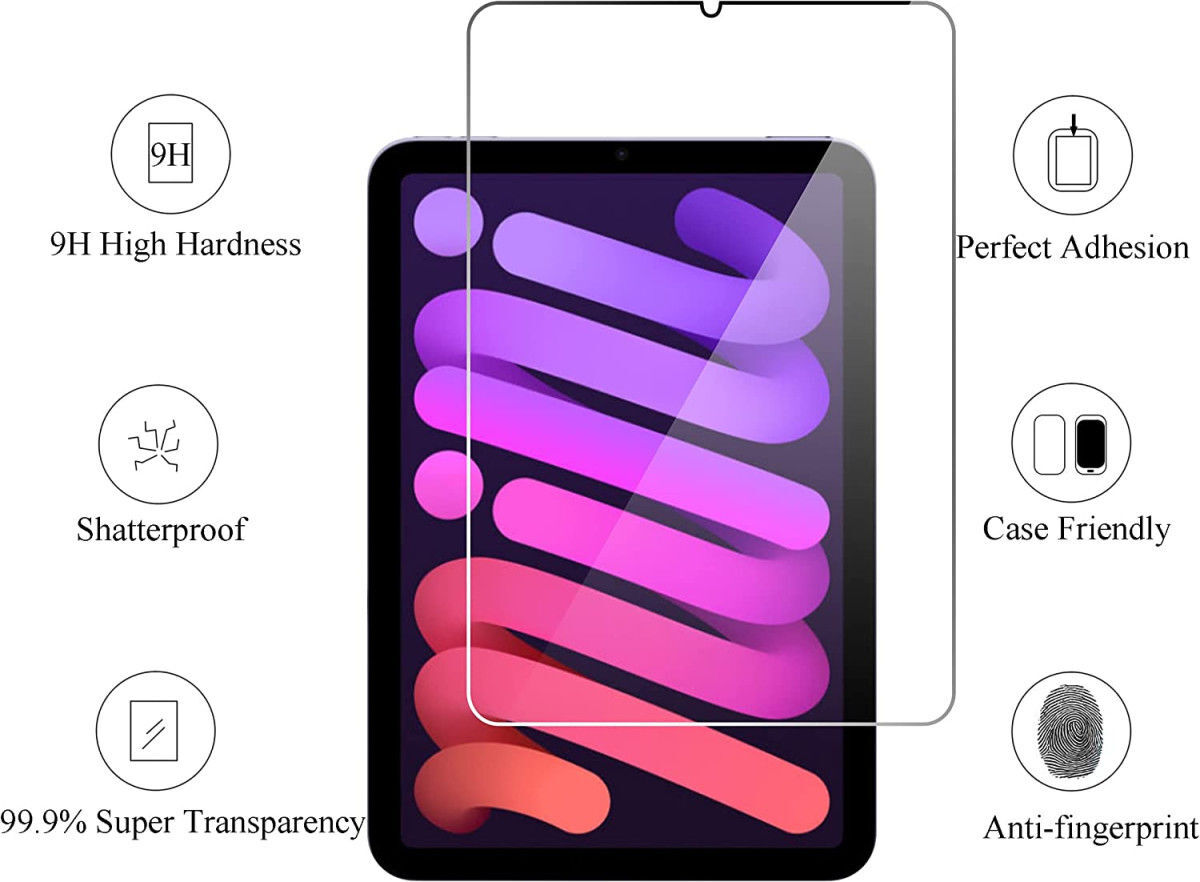 Apple iPad (2019/2020) 0.3mm Arc Edge Tempered Glass Screenprotector afbeelding 2