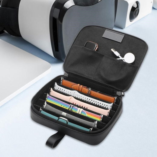 Universele Organizer Opbergtas / Reistas voor Smartwatch Bandjes Zwart afbeelding 6