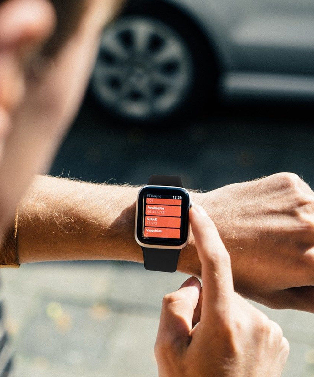 Geschikt voor Apple Watch 41MM / 40MM / 38MM Bandje Solo Loop Zwart (Maat: S) afbeelding 4