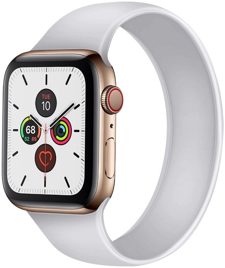 Geschikt voor Apple Watch 41MM / 40MM / 38MM Bandje Solo Loop Wit (S) afbeelding 1