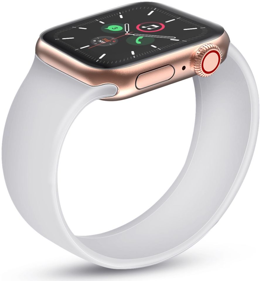 Geschikt voor Apple Watch 41MM / 40MM / 38MM Bandje Solo Loop Wit (S) afbeelding 3