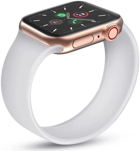 Geschikt voor Apple Watch 41MM / 40MM / 38MM Bandje Solo Loop Wit (S) afbeelding 3