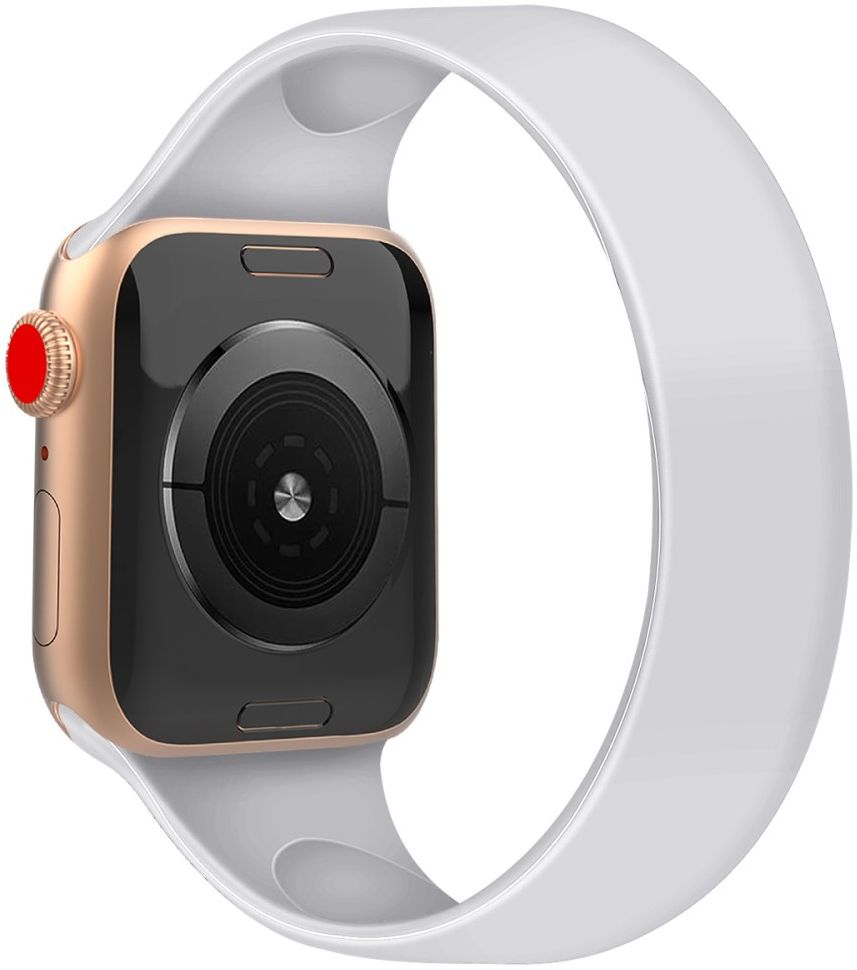 Geschikt voor Apple Watch 41MM / 40MM / 38MM Bandje Solo Loop Wit (S) afbeelding 2