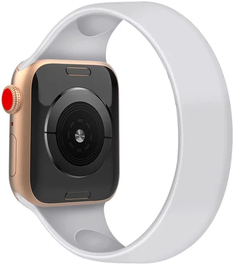 Geschikt voor Apple Watch 41MM / 40MM / 38MM Bandje Solo Loop Wit (S) afbeelding 2