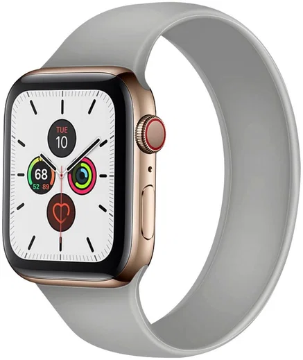 Geschikt voor Apple Watch 41MM / 40MM / 38MM Bandje Solo Loop Grijs (Maat: S) afbeelding 1