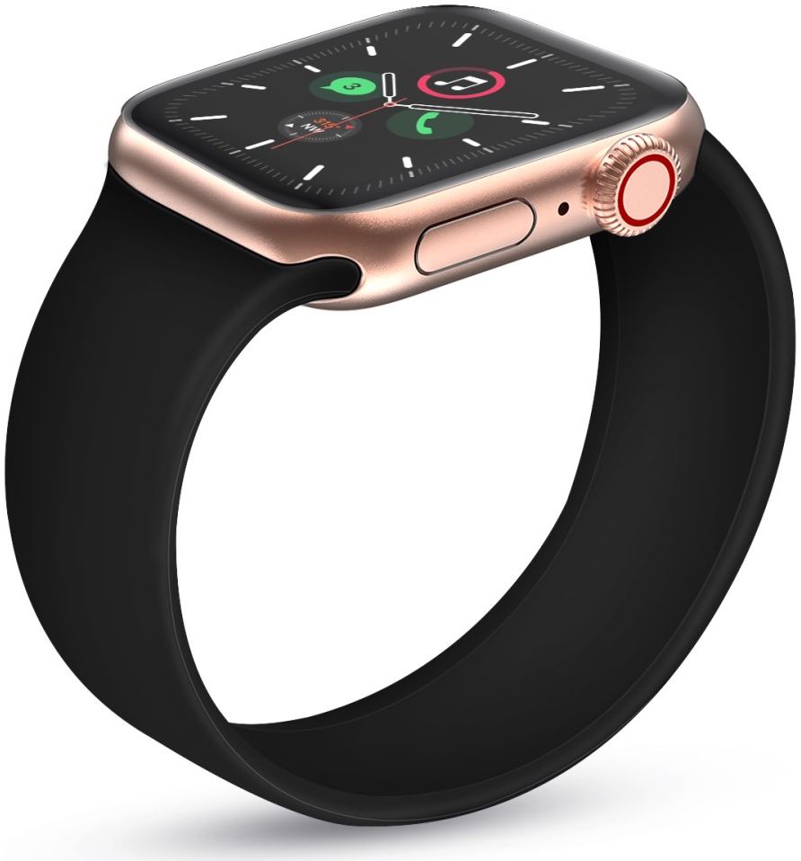 Apple Watch Bandje - 42MM/41MM/40MM/38MM - Solo Loop - Zwart (Maat: M) afbeelding 3