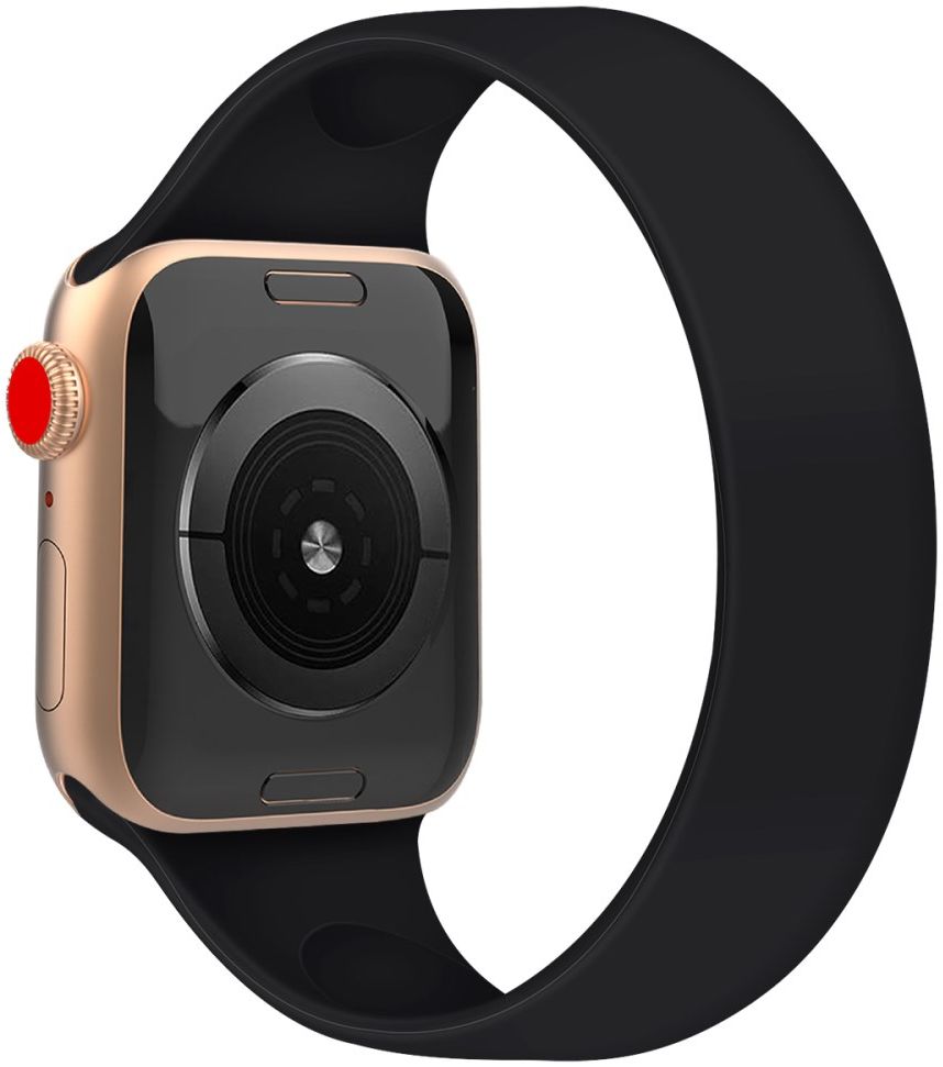 Apple Watch Bandje - 42MM/41MM/40MM/38MM - Solo Loop - Zwart (Maat: M) afbeelding 2