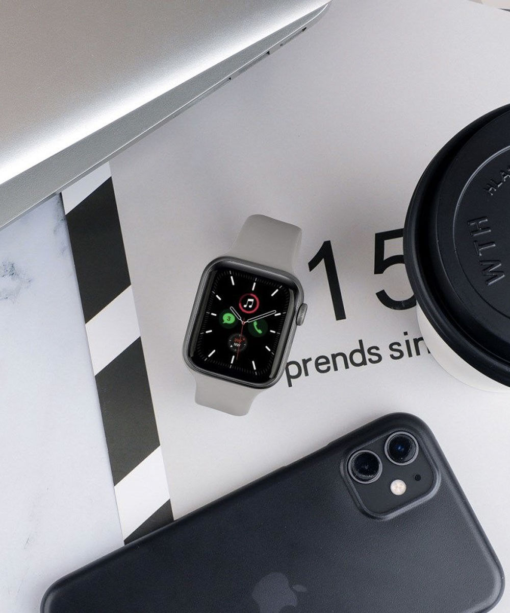 Geschikt voor Apple Watch 41MM / 40MM / 38MM Bandje Solo Loop Grijs (Maat: M) afbeelding 5