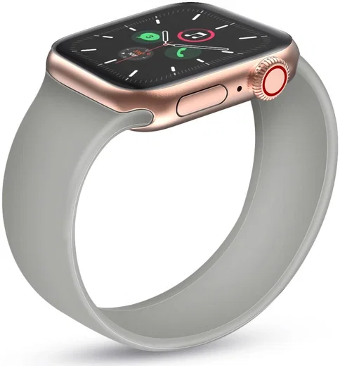 Geschikt voor Apple Watch 41MM / 40MM / 38MM Bandje Solo Loop Grijs (Maat: M) afbeelding 3