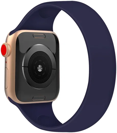 Geschikt voor Apple Watch 41MM / 40MM / 38MM Bandje Solo Loop Blauw (Maat: M) afbeelding 2