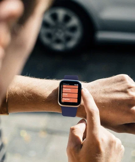 Geschikt voor Apple Watch 41MM / 40MM / 38MM Bandje Solo Loop Blauw (Maat: L) afbeelding 4