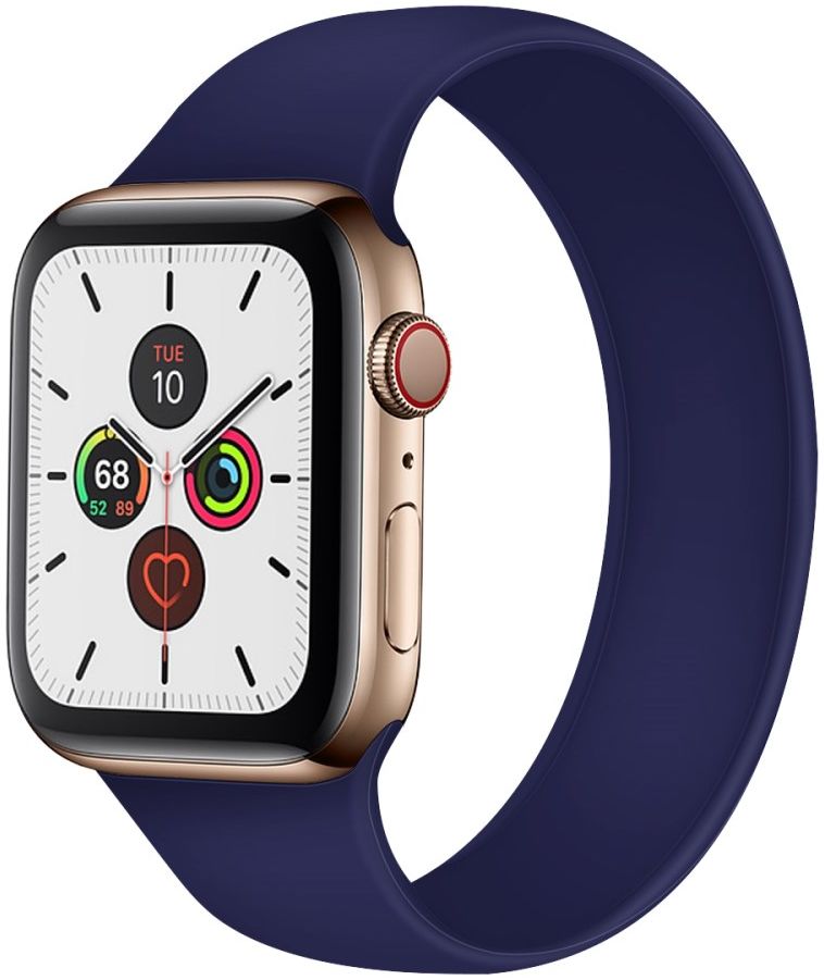 Geschikt voor Apple Watch 41MM / 40MM / 38MM Bandje Solo Loop Blauw (Maat: L) afbeelding 1