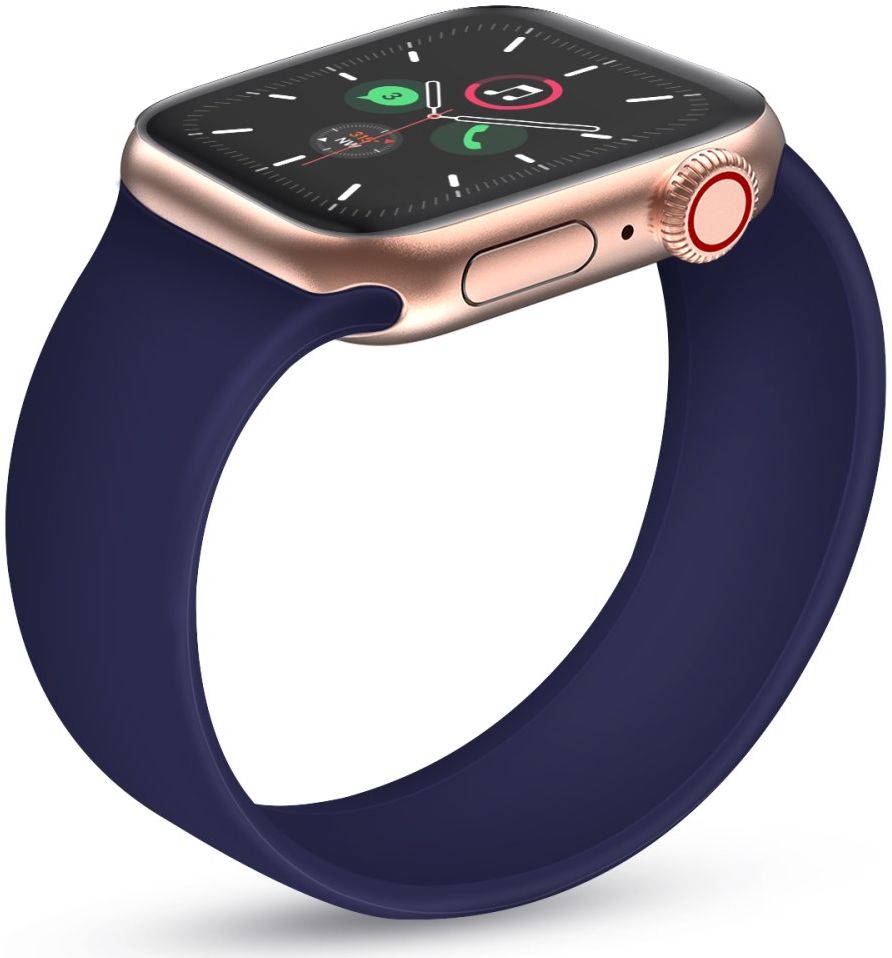 Geschikt voor Apple Watch 41MM / 40MM / 38MM Bandje Solo Loop Blauw (Maat: L) afbeelding 3