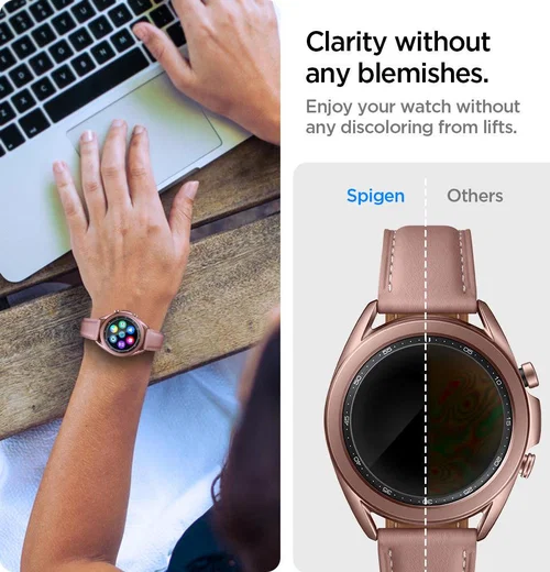 Spigen EZ Fit GLAS.tR SLIM - Samsung Galaxy Watch 3 41MM Screenprotector afbeelding 6